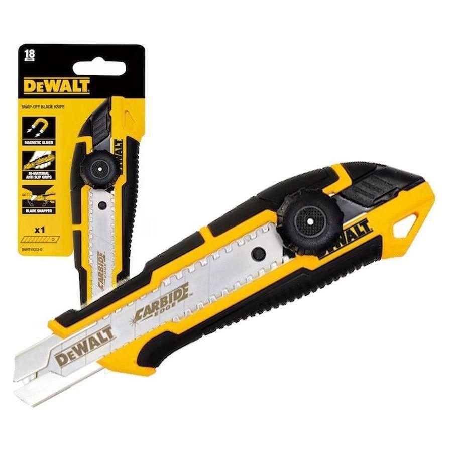 Dewalt DWHT10332‐0‐30 SO Knife with Thumb Wheel Lock 18mm - KHM Megatools Corp. Dewalt DWHT10332‐0‐30 SO Knife with Thumb Wheel Lock 18mm - KHM Megatools Corp.